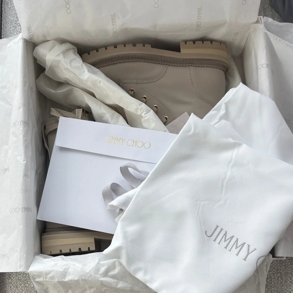 NWT - Jimmy Choo Boots - Light Sand - Picture 5 of 14